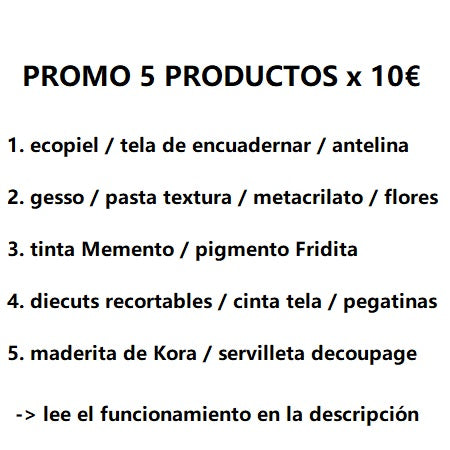 Promo 5 productos x 10€