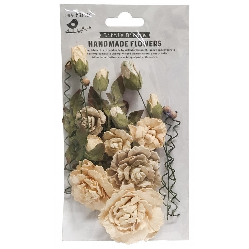 Flores Little Birdie 20 pc Eleanor Ivory pearl