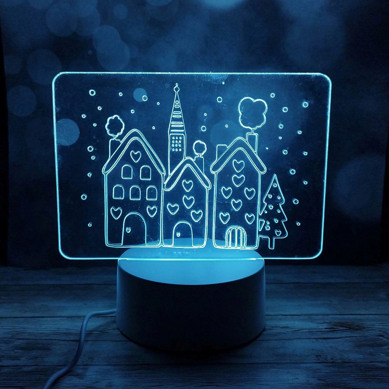 Lámpara casitas invierno