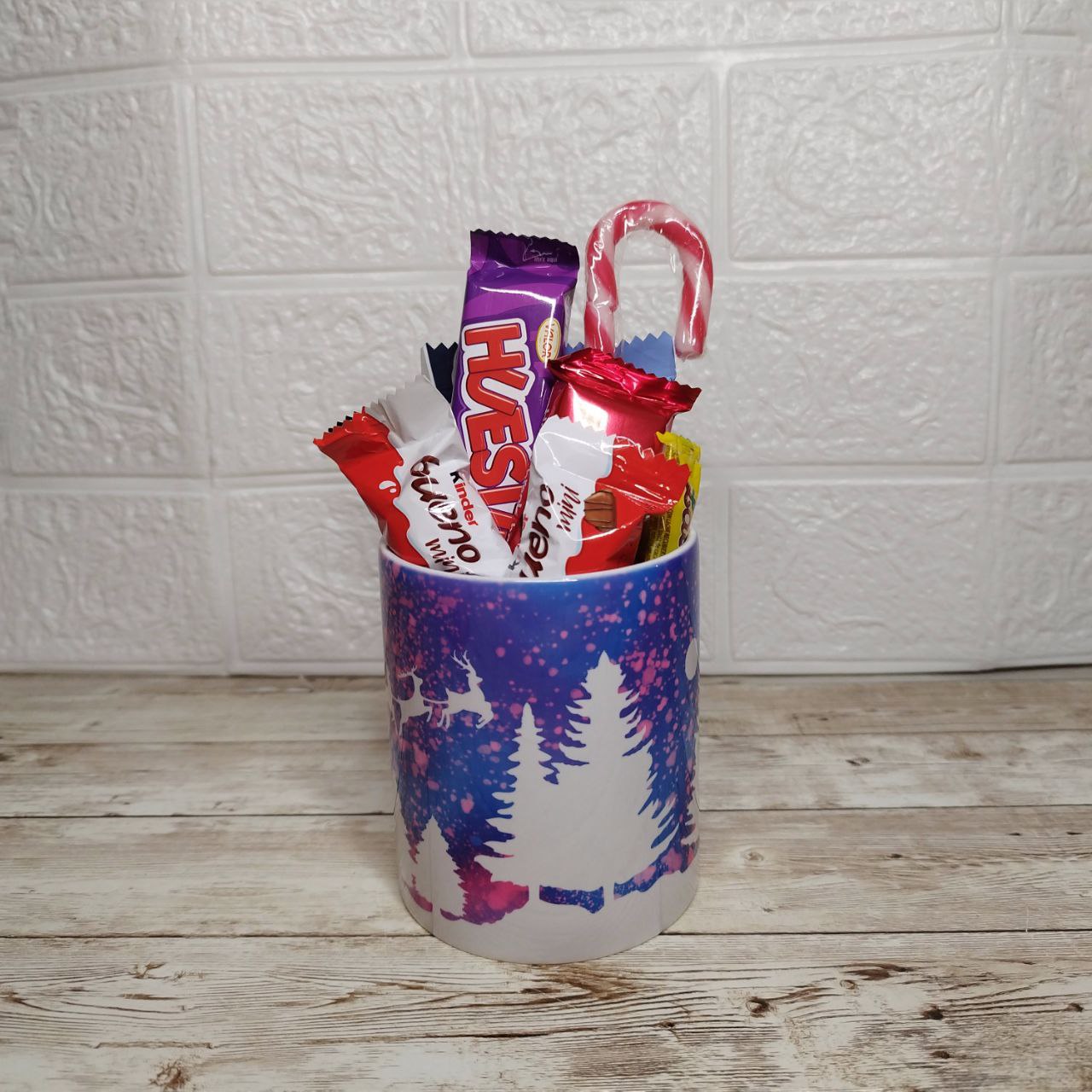 Taza paisaje invierno Papá Noel