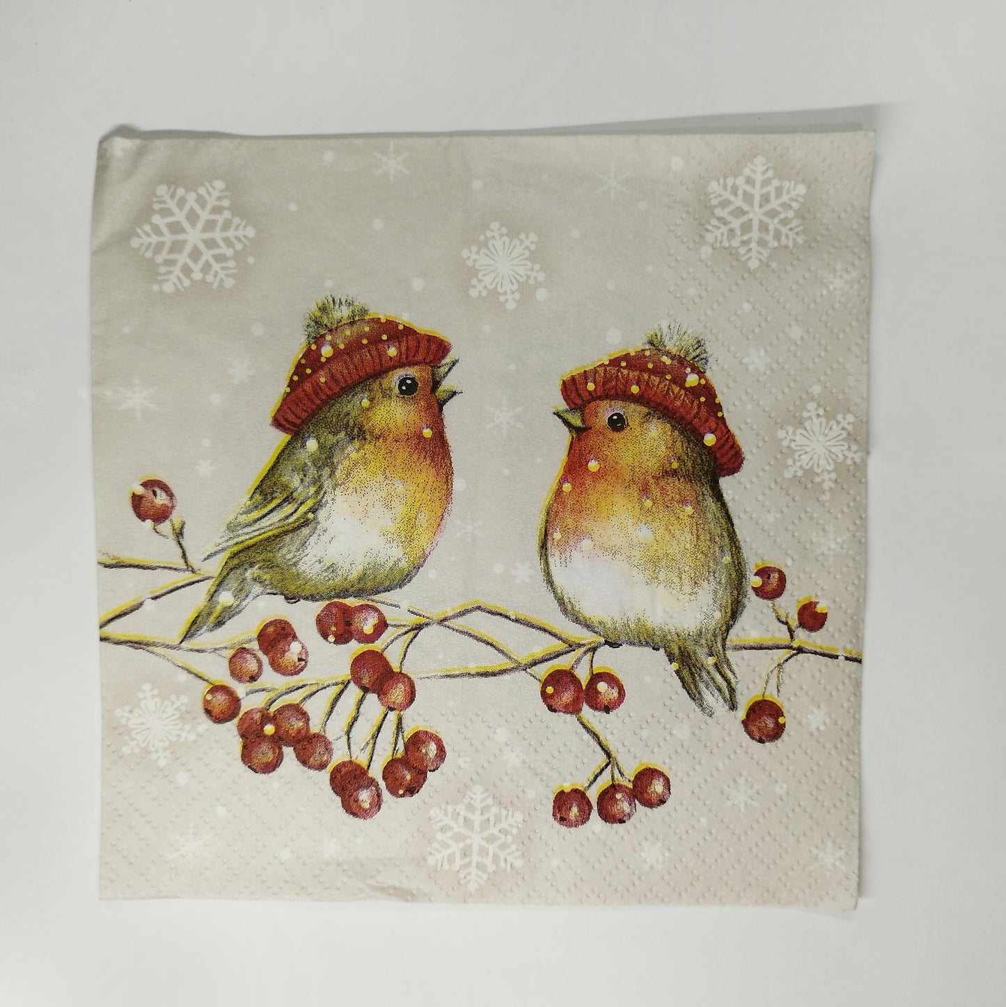 Servilleta pajaritos con gorrito
