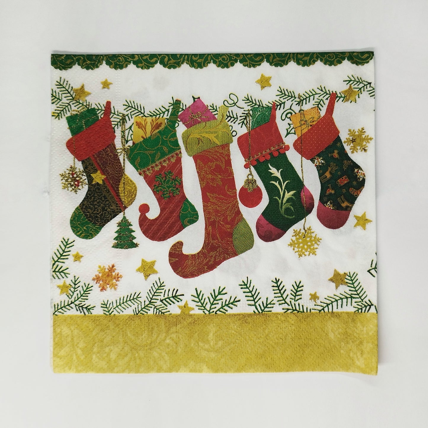 Servilleta calcetines con regalos