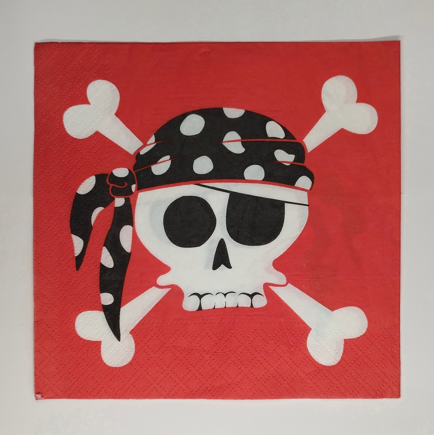 Servilleta calavera pirata