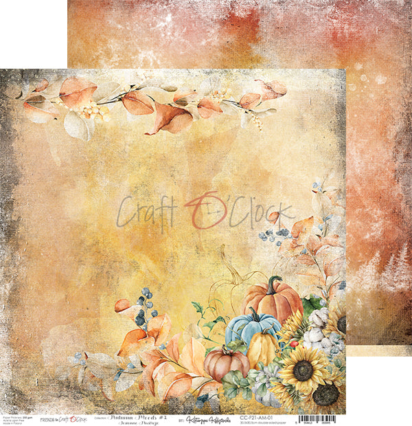 Autumn moods papel scrap de Cratf o clock 30x30