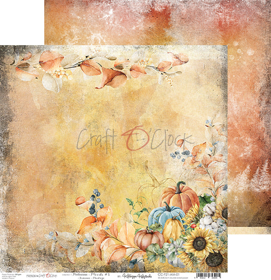 Autumn moods papel scrap de Cratf o clock 30x30