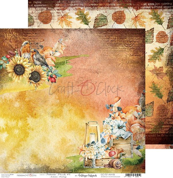 Autumn moods papel scrap de Cratf o clock 30x30
