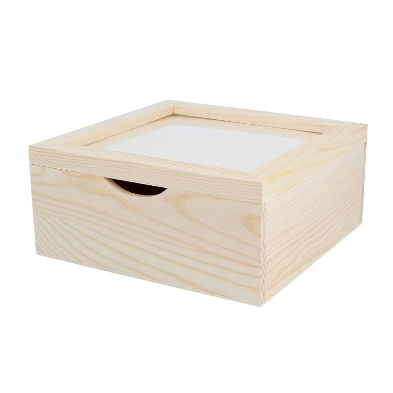 Caja tapa cristal