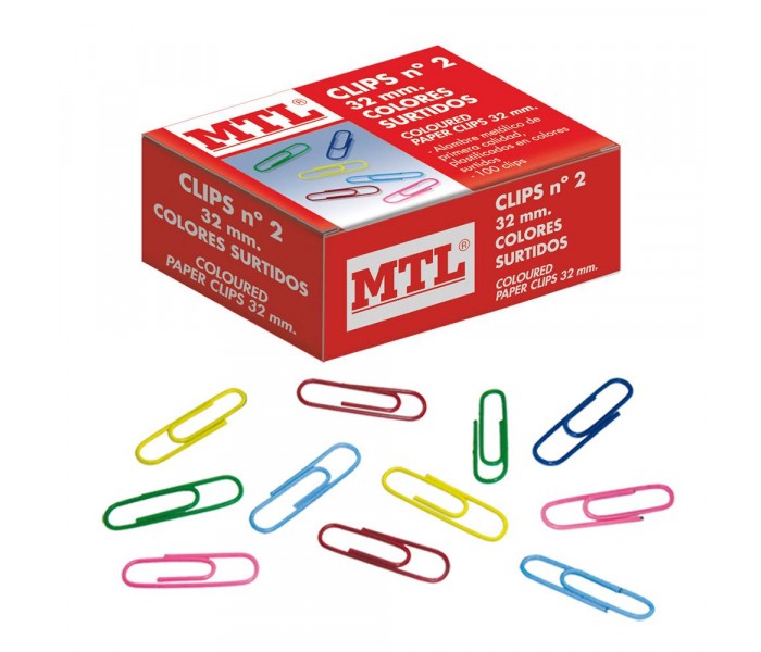 Clips colores 100 uds