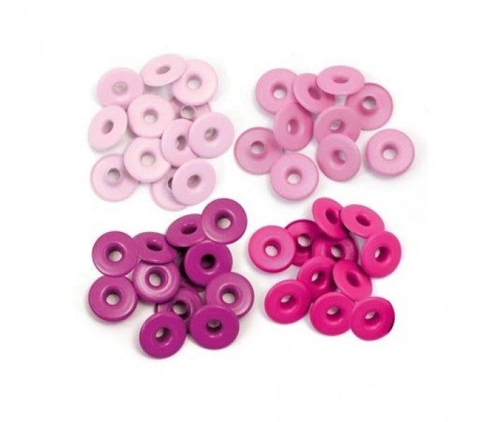 Eyelets rosas anchos