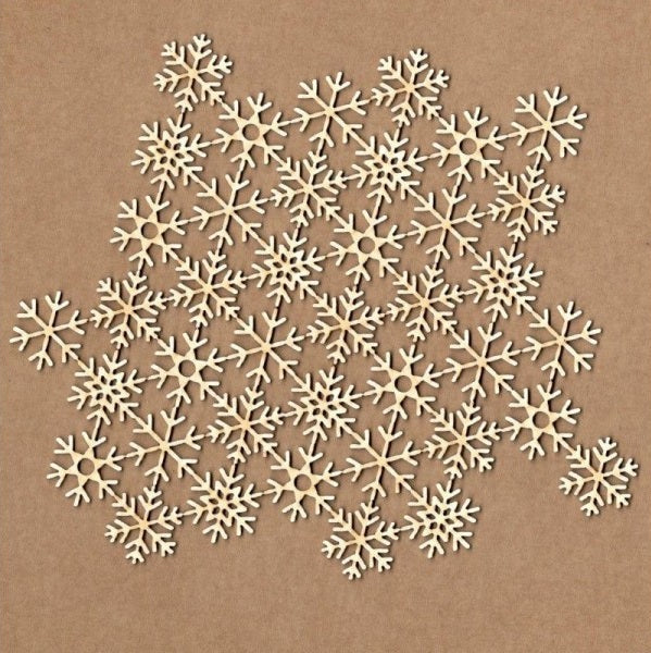 Maderita fondo copos de nieve