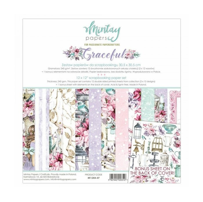 Graceful Mintay Papers papel scrap 30x30