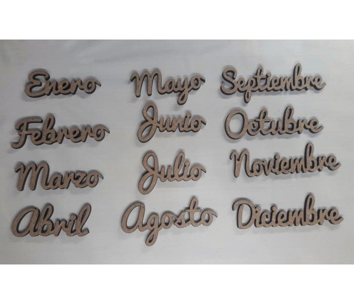 Maderitas meses castellano