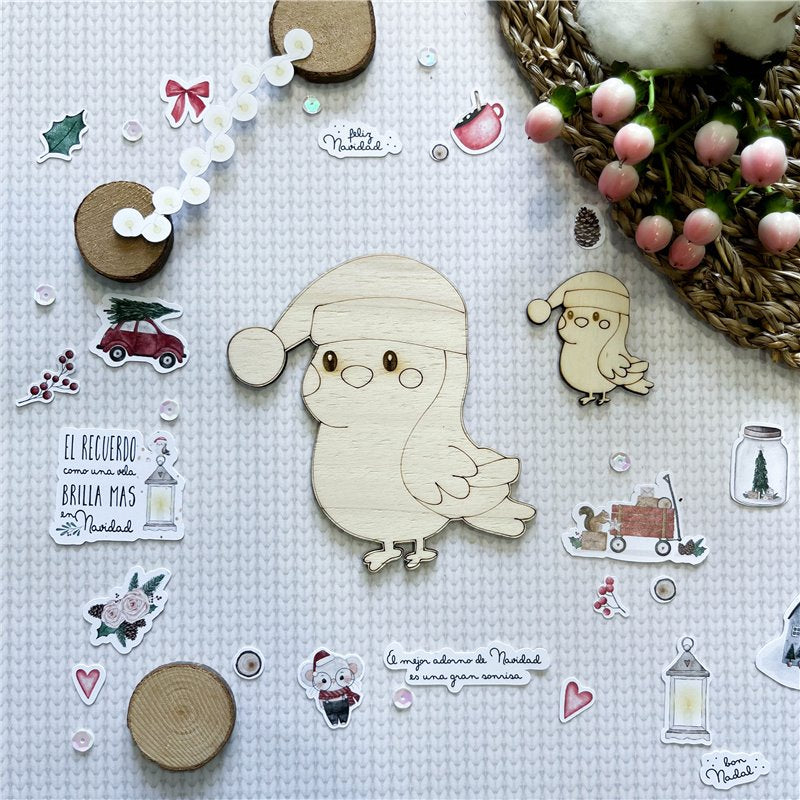 Madera pajarito Navidad