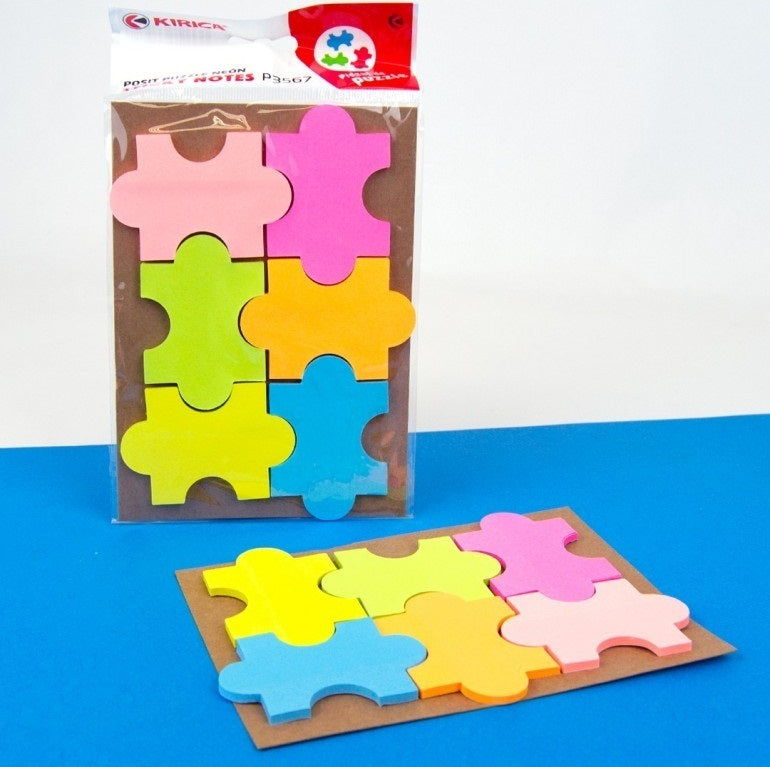 Post it puzzle neón