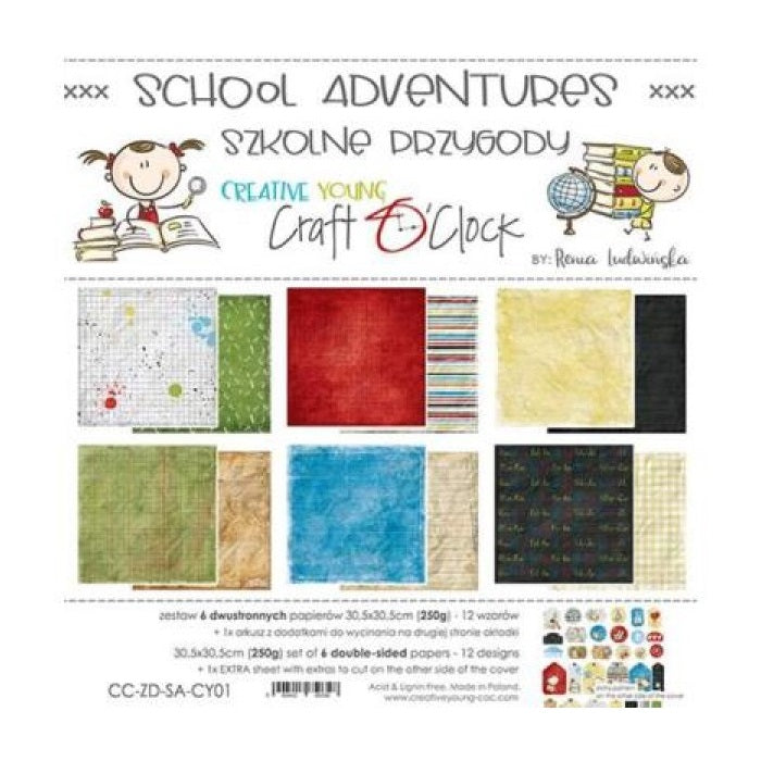 School adventures papel scrap Craft O Clock