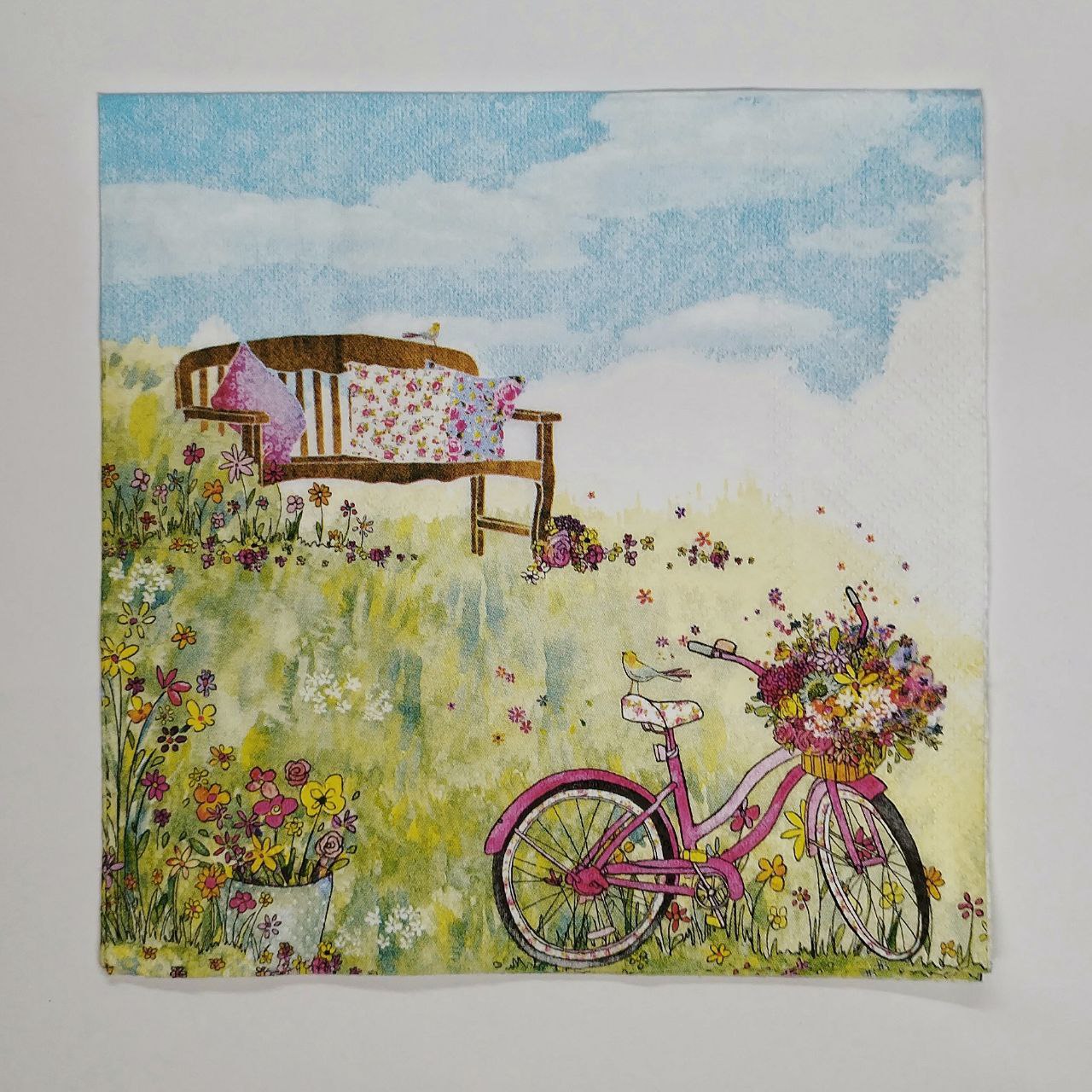 Servilleta campo flores