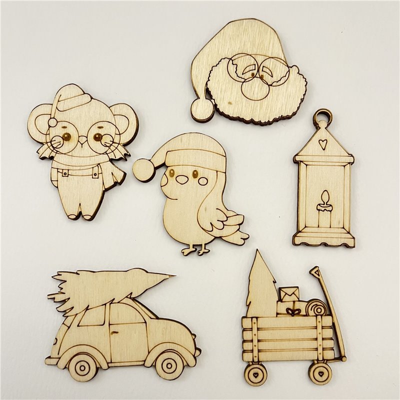 Siluetas de madera Navidad