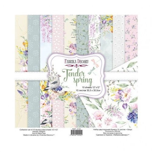Tender spring papel scrap Fabrika decoru 30x30