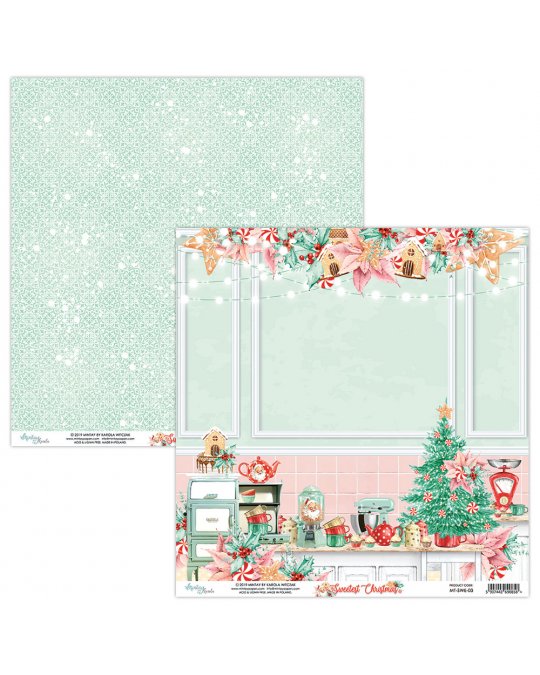 The sweetest christmas papel scrap 30x30 Mintay