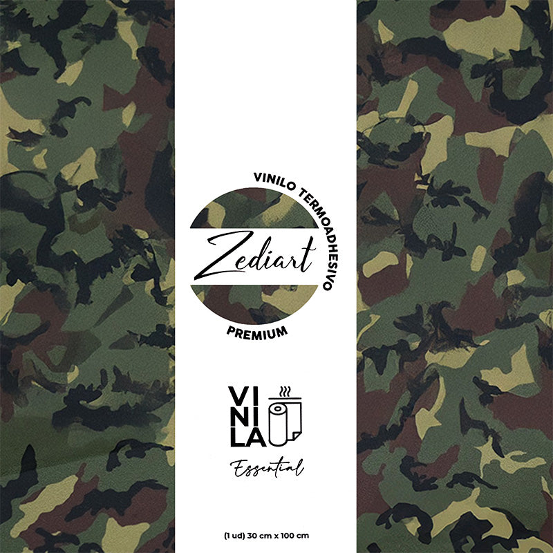 Vinilo textil estampado camuflaje