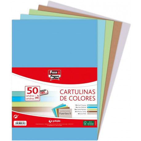 Cartulinas colores fuertes A4 mod2