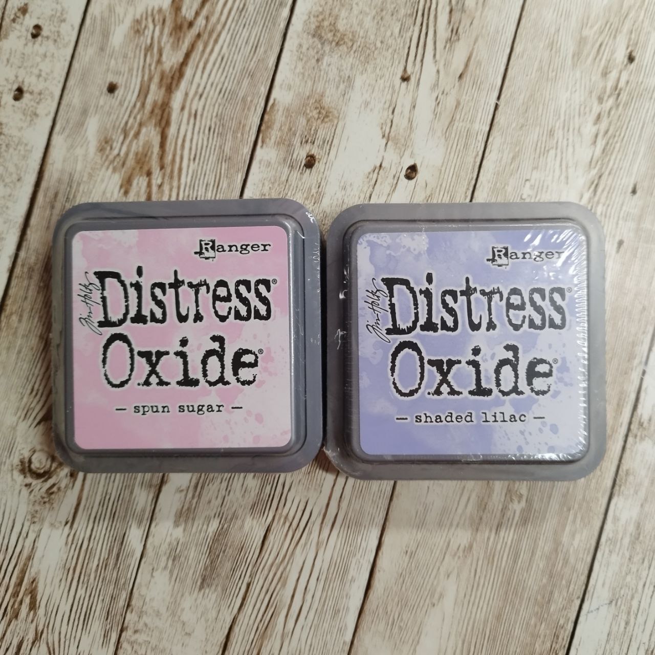 Distress oxide spun sugar + shaded lilac