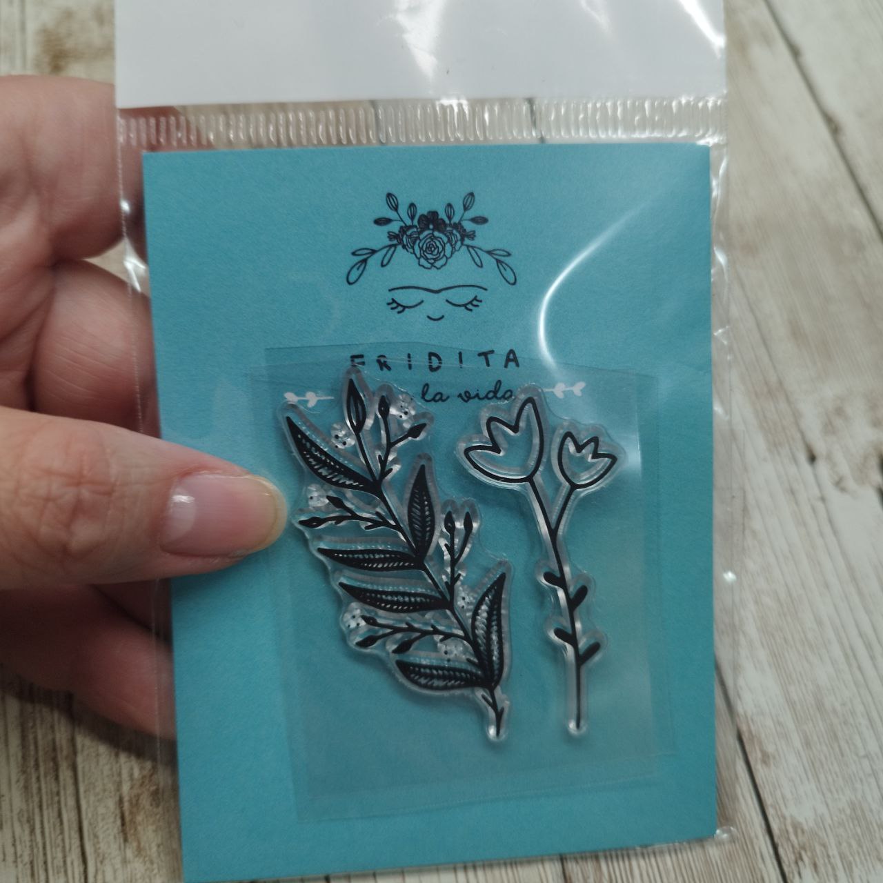 Mini sello ramitas y flor