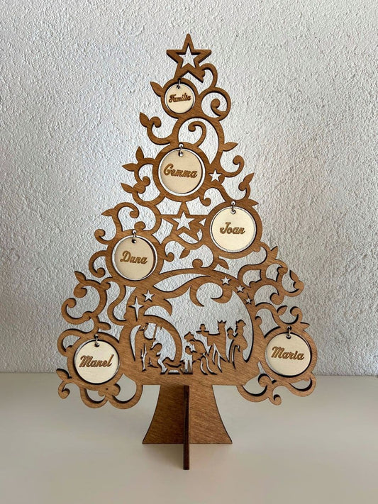 Arbol Navidad personalizado mod. BELEN GRABADO