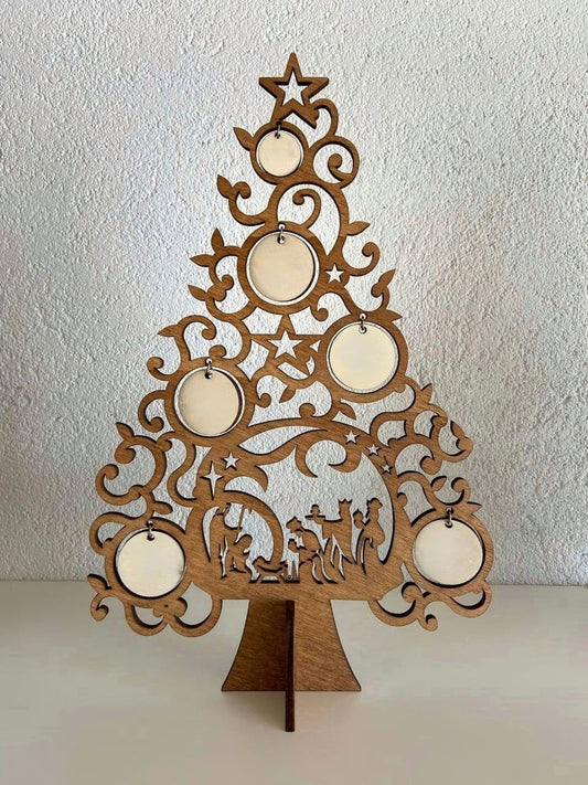 Arbol Navidad personalizado mod. BELEN SIN GRABAR