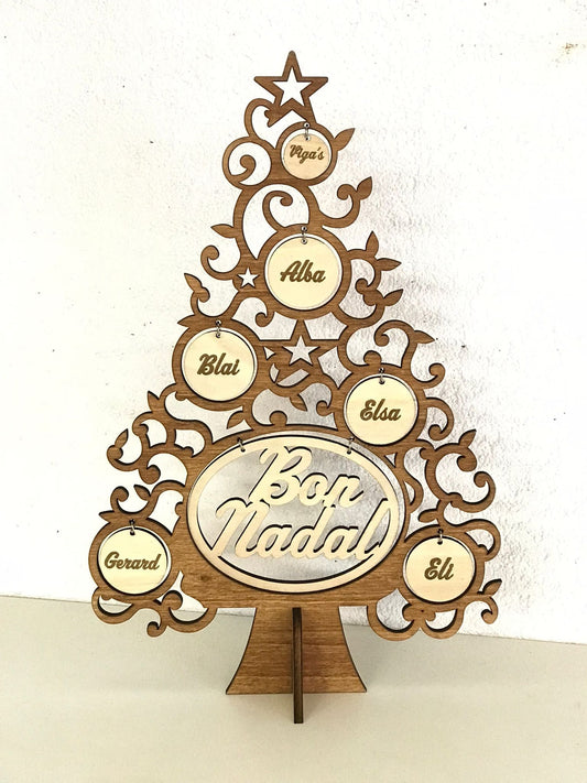 Arbol Navidad personalizado mod. NAVIDAD GRABADO