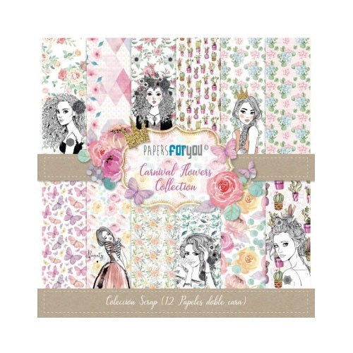 Carnival flowers papel scrap Papers for you