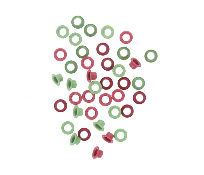 Eyelets verde y rojo
