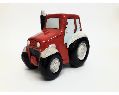 Hucha tractor rojo