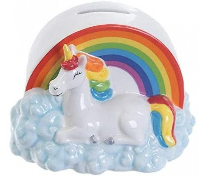 Hucha unicornio arcoiris