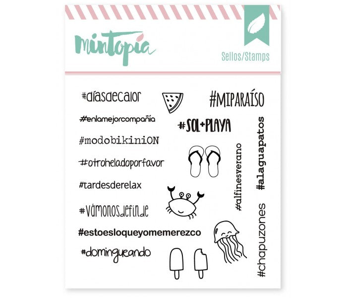 Sellos Hastags veraniegos Mintopia