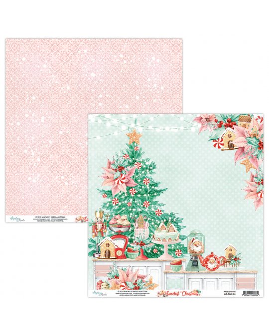 The sweetest christmas papel scrap 30x30 Mintay