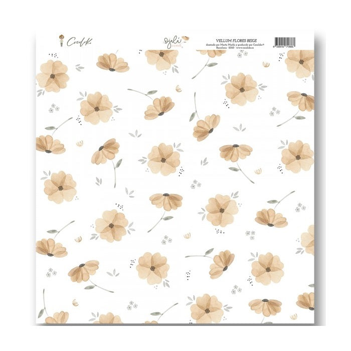 Vellum flores Ojala siempre de Cocoloko