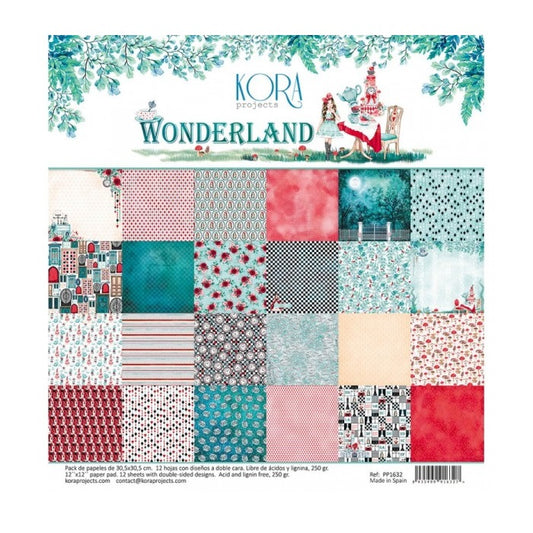 Wonderland papel scrap 30x30